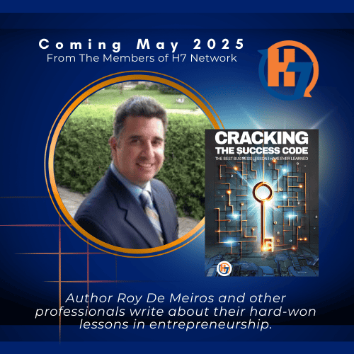 Sales Success with Roy De Medeiros 1 Roy De Medeiros stands at the forefront of sales transformation, bringing a wealth of knowledge, unmatched expertise, and a dedication to structure-driven success. As a key contributor to the H7 Network's Anthology “Cracking the Success Code: